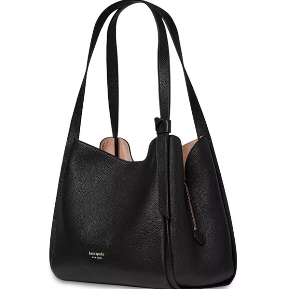 Kate Spade Large Knott Black Leather Bag NWT RARE HTF - Picture 3 of 5